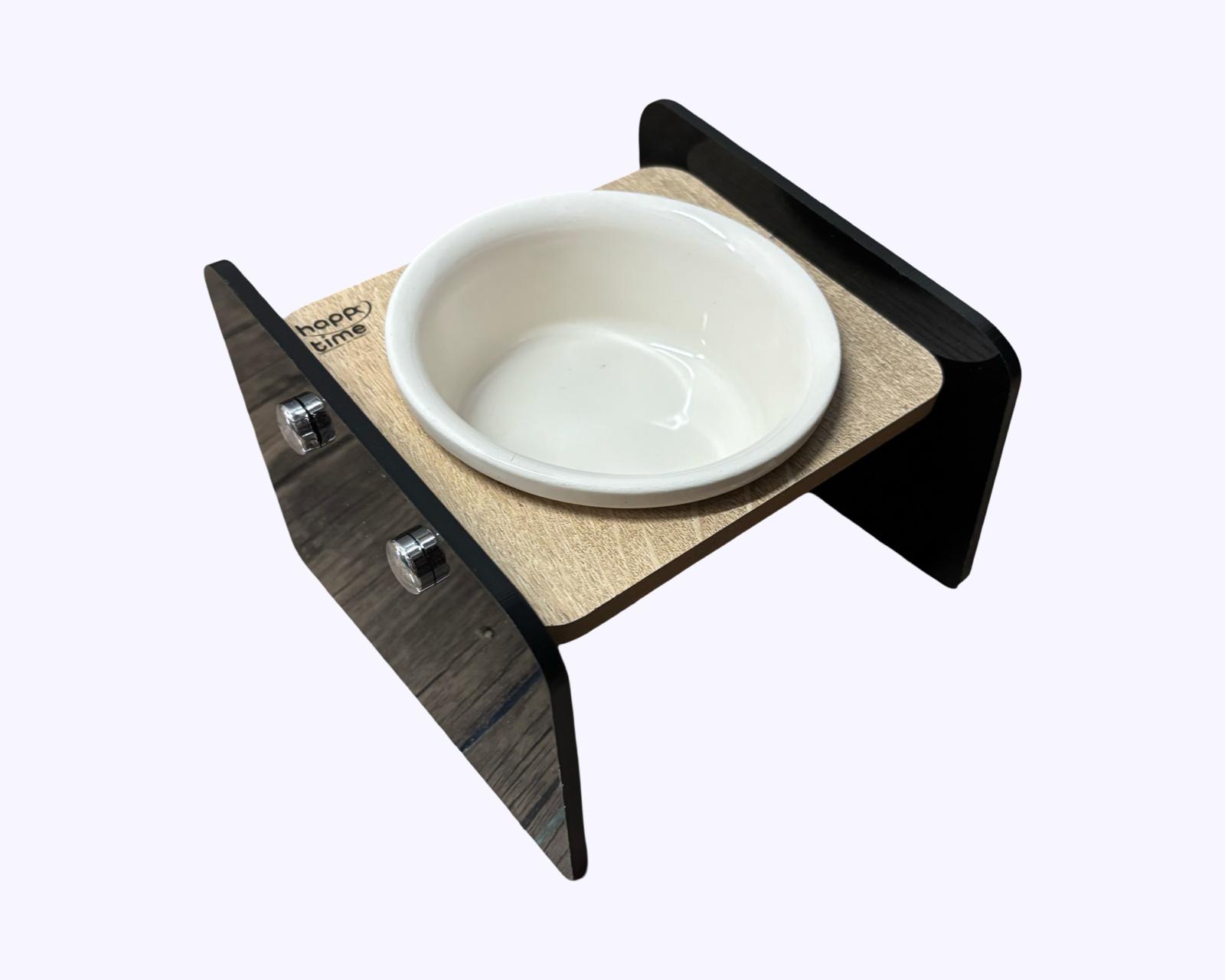 PLEKSİ AHŞAP MODEL MAMA KABI TEKLİ 300 ML